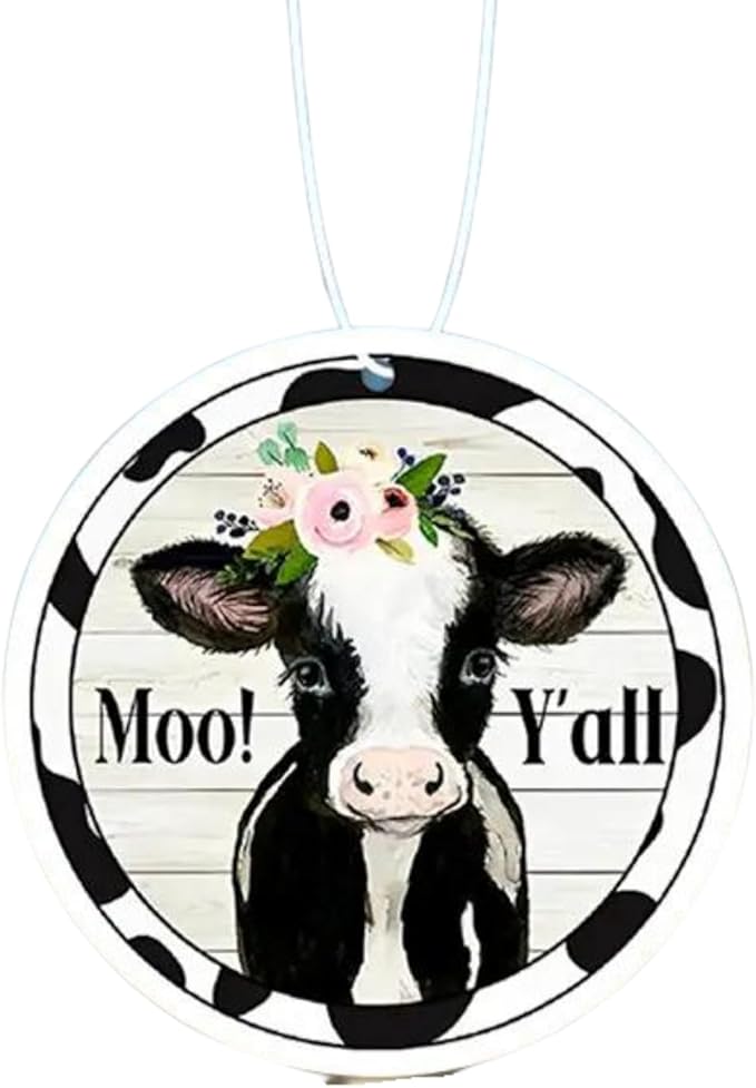 Rawan Car Air Freshener, Funny Cow Car Accessories, Hanging Fresheners for