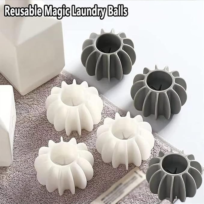10Pcs Anti-Winding Washing Machine Ball, Laundry Ball Laundry Dryer Balls, Reusable Silicone Soft Washing Balls, Alternative for Quick Washing Washing Machine (White)