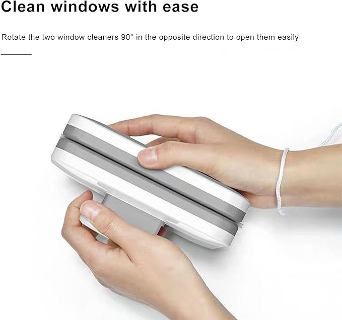 Double Sided Magnetic Window Cleaner, High Safety Outside Window Cleaner Tool, Cleaner Brush Tools for 3 to 10mm Glass
