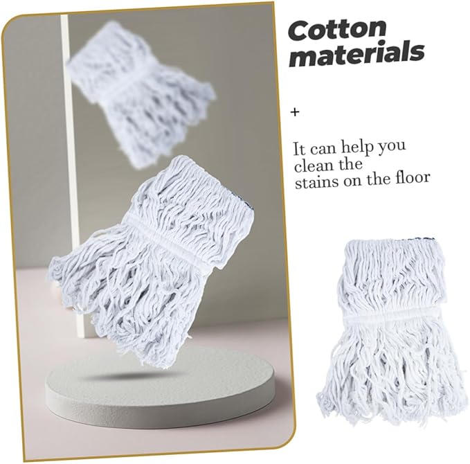 KICHOUSE Removable Mop Head with High Absorption for Easy Cleaning Compatible with Hardwood Tile and Marble Floors Reusable Dust Wet Mop Replacement for Efficient Home Maintenance