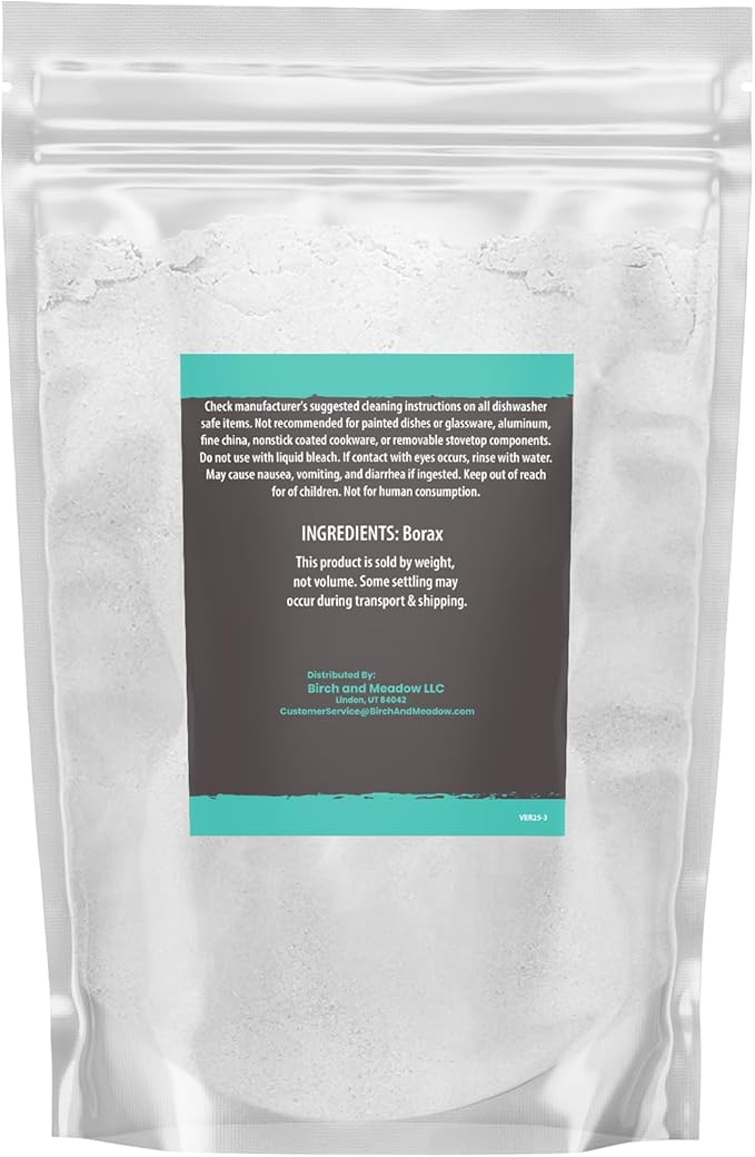 Birch & Meadow Borax, Unscented, Laundry & Cleaning Additive (1 Pound)