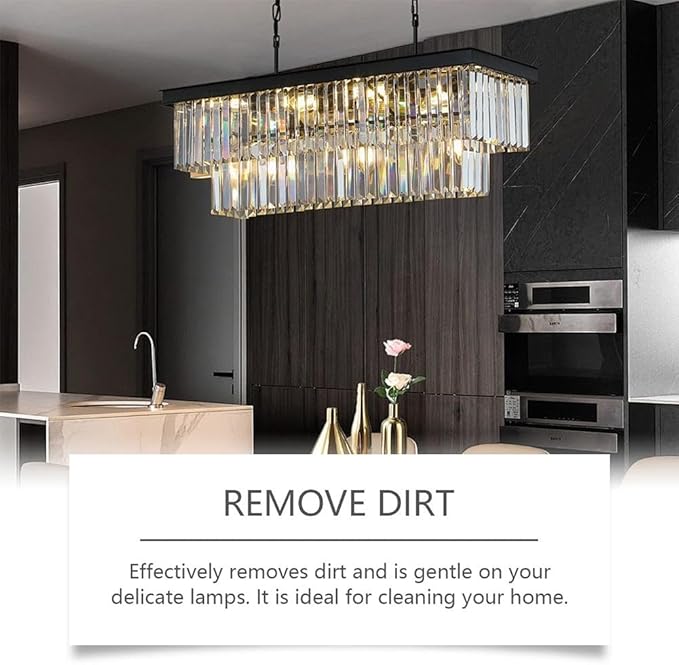 Chandelier Cleaner Drip Dry Spray – No-Wipe Dust Remover for Crystal & Glass, Streak-Free Shine for Chandeliers, Mirrors, Metal & Plastic (2 Pcs)