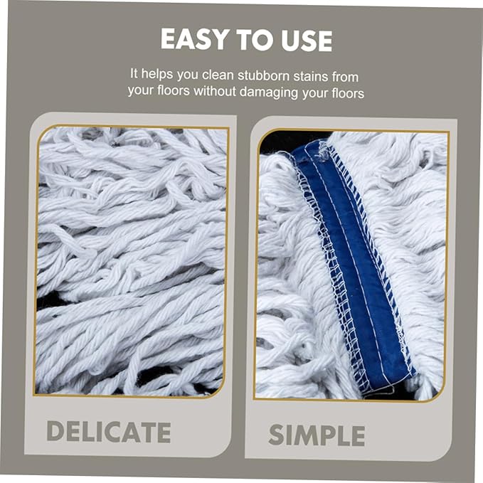Ciieeo Mop Replacement Washable String Mop for Home Cleaning Easy Installation Strong Absorption Compatible Hardwood and Tile Floors