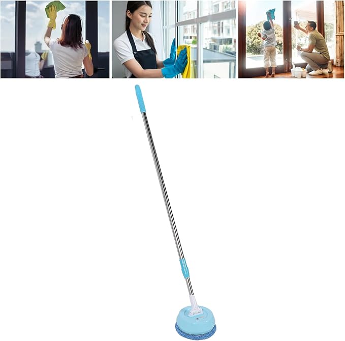 Powerful Cordless Electric Mop, Adjustable Handle, Spin Mop for Ceilings and Window, Floor Cleaner with 1200mAh Battery Capacity, ABS Material, Efficient for Home (Style1)