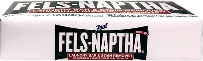 Zout Fels-Naptha Laundry Bar & Stain Remover & Pre-treater, 5 Ounce Pack of 10