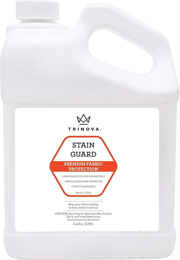 TriNova Non-Aerosol Stain Guard - Made in USA, Fabric Protection Spray for Upholstery, Carpet, Rugs and More to Protect from Liquid Stains (Gallon Refill)