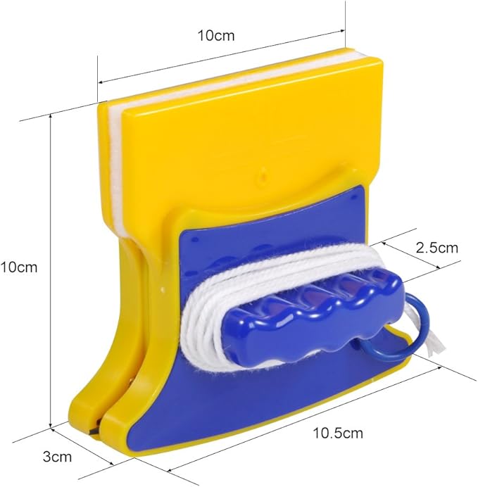 Haofy Double-Side Magnetic Magnetic Cleaner with 2 Extra Cotton Shape Magnetic Sweeper for Kitchen/Glass/Window/Mirror