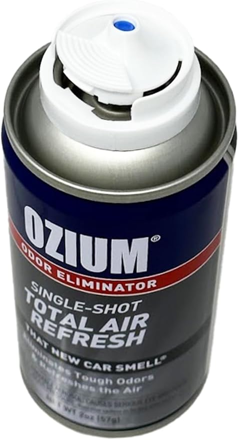 Ozium Air Sanitizer, 2 oz Car Fogger: Single-Shot Smoke Odor Eliminator & Car Air Freshener (That New Car Smell, 2 Packs)