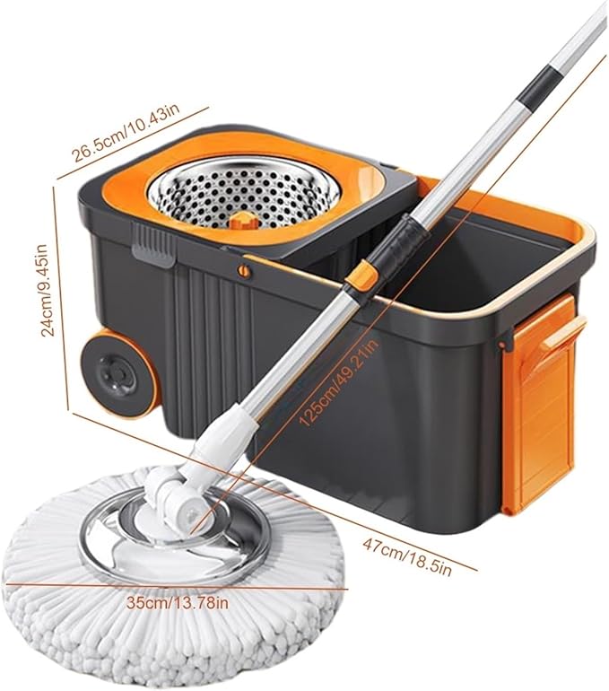 Automatic Dehydration Mop and Bucket Household Cleaning Brush Mop Brooms Cleaning Floor Household Handheld 360° Spin Mop