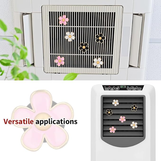 4PCS Daisy Flower Air Vent Clip Air Conditioning Outlet Clip Car Air Freshener Clip Car Interior Decor Charm Colorful Car Interior Accessories for Girls Women (Purple)