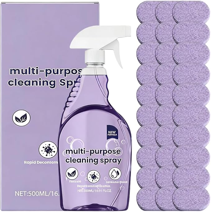 Spray Oven Cleaner & All-Purpose Cleaner, Multi-Surface Cleaning Spray with Concentrated Tablets for Grill, Kitchen, Bathroom, Home (30pcs)