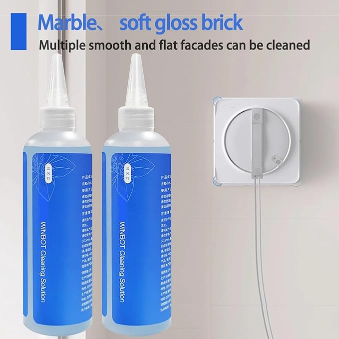 230ml Window Cleaning Solution - Compatible with Ecovacs Winbot W2 Omni/W2 Pro Omni/W2 Pro/W1/W1 Pro/W1s/Mini, Robot Cleansing Fluid & Agent(4PCS)