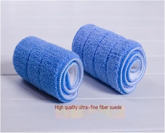 5-Pack Washable Microfiber Mop Pads, Large Size (16.5"x4.7"), Reusable Refills for Spin Mop and Flat, Applicable to Hardwood Floors(Medium)