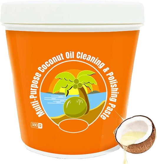 Multi-Purpose Coconut Oil Cleaning Paste, Magic Cleaning Polish and Paste, Great for Tiles, Flooring, Ceramics, Stainless steel, Stainless Steel Cleaning Paste