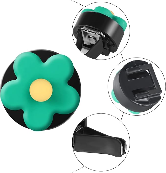 Frienda 8 Pieces Daisy Flower Air Freshener Cute Flower Car Clips Air Vent Clip Car Accessories Interior Decor for Women Girls Charm Colorful Air Vent Decorations(Classic Colors)