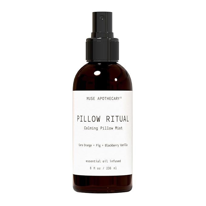Muse Apothecary Pillow Ritual - Aromatic, Calming and Relaxing Pillow Mist, Linen and Fabric Spray - Infused with Natural Aromatherapy Essential Oils - 8 oz, Cara Orange + Fig + BlackBerry Vanilla