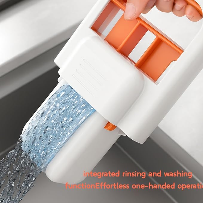 Mini Mop for Small Spaces - Streak-Free Window Squeegee Scrubber with Spray Bottle, Multisurface Glass Cleaner Kit for Car/Home Windows, Mirrors & Shower Doors (A)