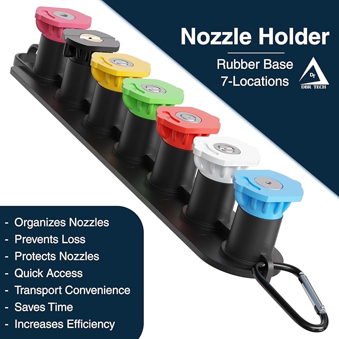 DBR Tech® Pressure Washer Nozzle Tips Set | 7 Pack, 4500 PSI