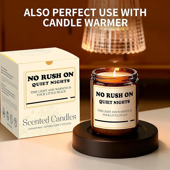 Lavender Candle Gifts for Women - 7oz Hand Poured Soy Candle for Relaxation - Lavender Aromatherapy Candle for Stress Relief - Clean Burning, Long Lasting 50 Hours, Unique Gift for Birthday for Her