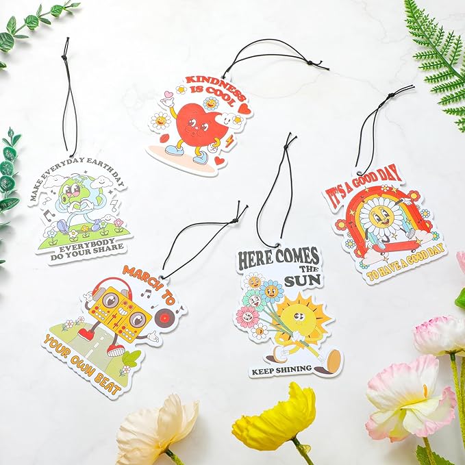 Frienda 5 Pieces Funny Car Air Fresheners for Men Air Freshener Hanging Truck Car Accessories Ideal Gift for Birthday Party