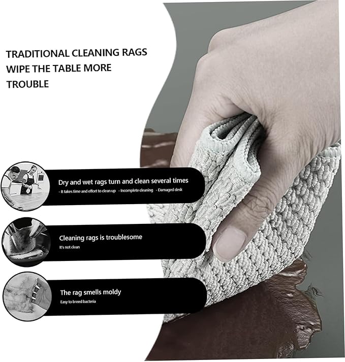 Portable Mini Mop,Hand Mop Hand-Wash Free Self Squeezing Mini Mop, Wet ＆ Dry Use Spray Mop for Small Spaces, Mirror, Dining Table, Tabletop, Car Window, White