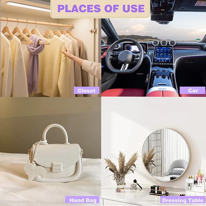 Hanging Car Air Fresheners, Long Lasting Scented Cards for Cars, Freshener Scents Lavender Rose Gardenia, Cute Car Accessories for Rearview Mirror, Wardrobe & Home, 12 Pack