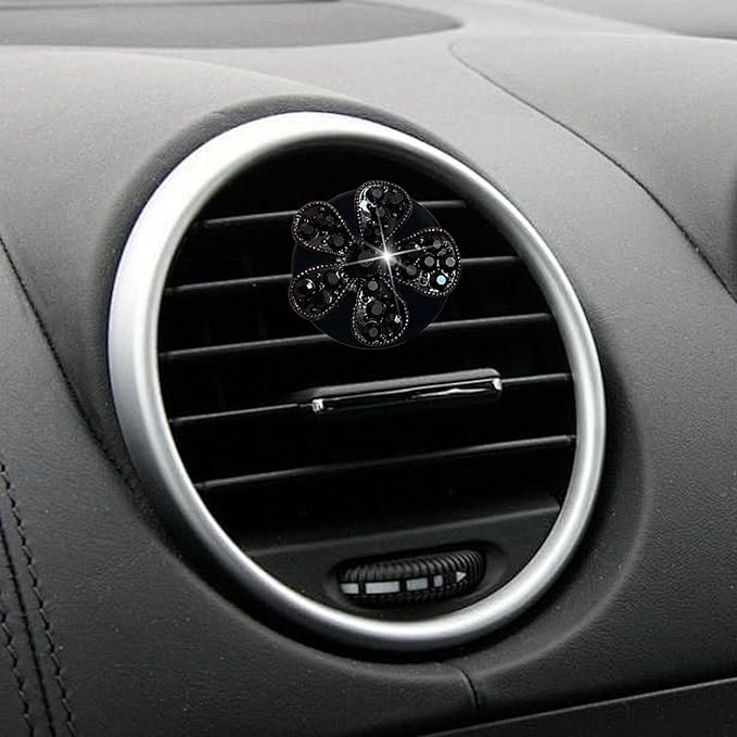 5 Pcs Car Vent Clip,Bling Flower Air Fresheners Vent Clips,Car Diffuser Rhinestone Car Interior Decoration Charm Accessories