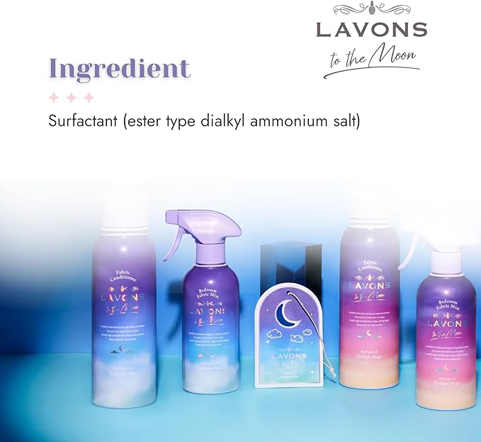 LAVONS Fabric Spray Freshener for Carpet Fresh, Pet Safe Linen Spray for Bedding, Fabric Refresher Spray for Home & Offices, Natural Carpet Freshener from Japan 10.14 Fl Oz to the Moon NOCTURNAL BLUE