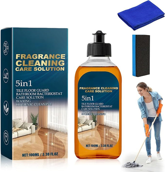 5 in 1 Floor Cleaner, 2025 New 5-in-1 Fragrance Cleaning Care Solution, Dual-Action Stain & Odor Remover for Hardwood Floors, Natural Shine for Mopping Home, Kitchen and Bathroom (1)