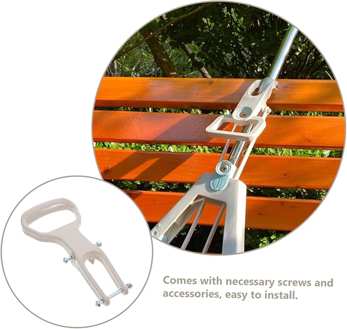 1 Set Replacement Mop Handle with Squeezer Plastic Mop Replacement Kit for Indoor Cleaning Accurate Fit Construction Effortless Water Squeezing Design