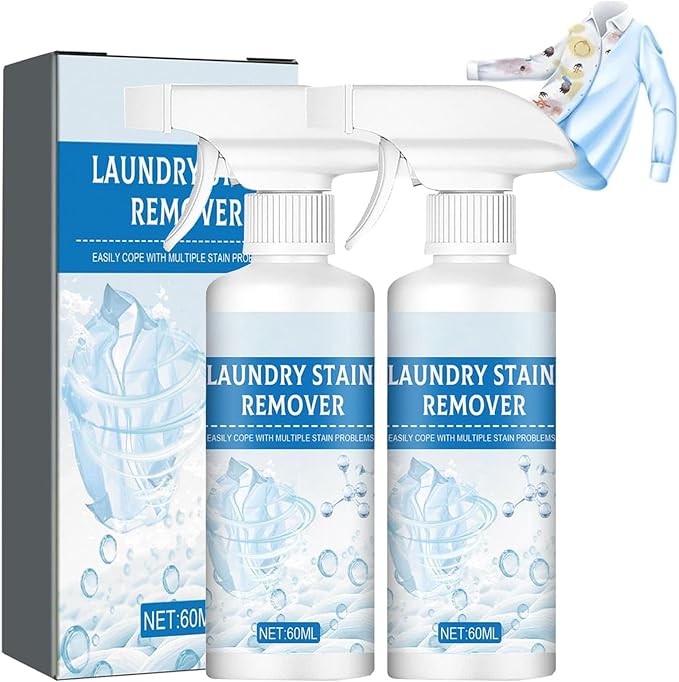 Fly Cloth Cleanse Clothing Emulsifier, Clothing Emulsifier Stain Remover, Stain Remover For Clothes Laundry, Powerful Laundry StainRemover Spray, Non Ionic Emulsifiers Cloth Cleaner (2 PCS)