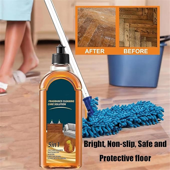 5-In-1 Floor Cleaner Pro, Hardwood Surface Wax/Shine/Oil, 2026 New Cleaning Care Solution, Odor Remover for Hardwood Floors for Mopping Home, Kitchen And Bathroom (2set)