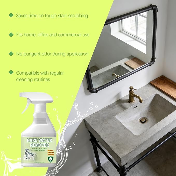 Hard Water Stain Remover Multi purpose Cleaning Kitchen, Bathroom, Sink Stain Cleaning Gloss Cleaning Supplies