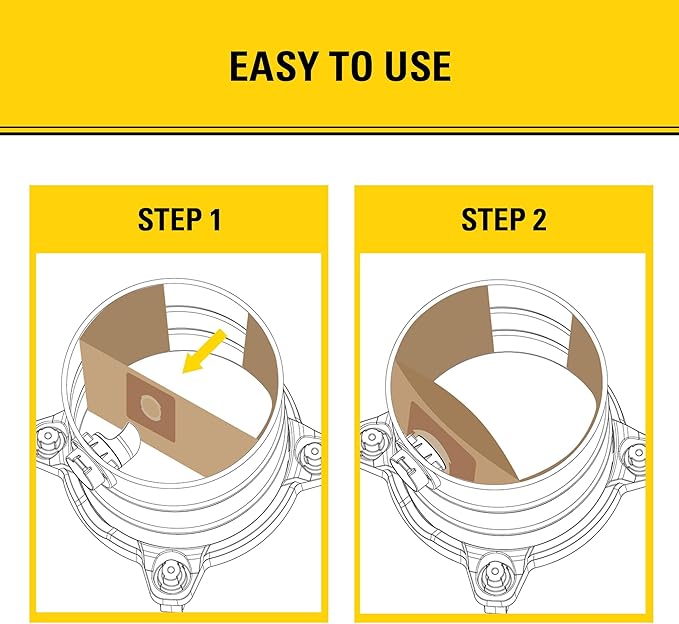 3 Pack STANLEY Filter Bag 19-3100, for 5-8 Gallon Wet/Dry Vacuum, Compatible with STANLEY SL18115 SL18115P SL18116 SL18116P SL18117 SL18701P-10A SL18410P-5A SL18410-5B and Porter-Cable PCX18406-5B