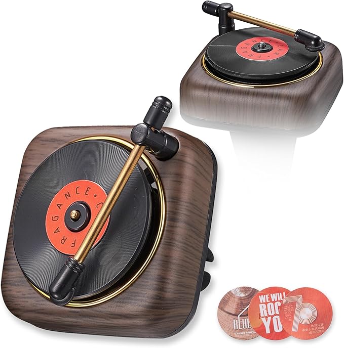 Car Record Player Air Diffusers Car Scents Air Freshener for Air Conditioning Outlet Clop Vent Clips