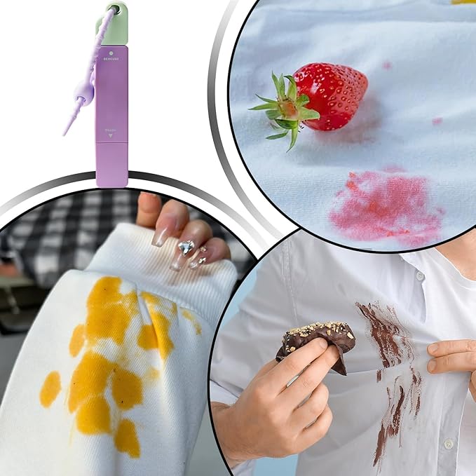 Instants Stain Removers Stick, Stain Remover Travel Size Pen for Clothes, Double-Ended Spot Cleaner Cleaning Tools, 12Ml Portable Fabric Cleaner for Camping Picnic Outdoor Food Grease Oil BBQ