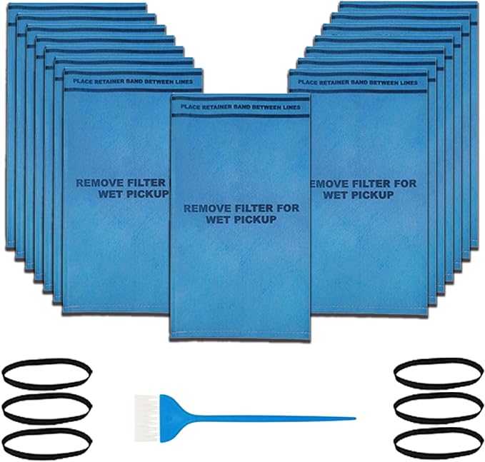 SpaceTent 15 Pack WS01025F2 Filter Bags compatible with WORKSHOP Select 2-1/2-Gallon To 5-Gallon Vacs, Armor All AA255 Vac, Select Husky Stinger and Bucket Head Wet Dry Vacs, Part# VF2000