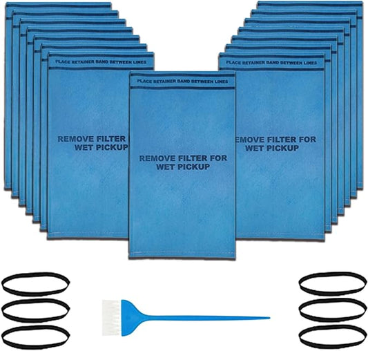 SpaceTent 15 Pack WS01025F2 Filter Bags compatible with WORKSHOP Select 2-1/2-Gallon To 5-Gallon Vacs, Armor All AA255 Vac, Select Husky Stinger and Bucket Head Wet Dry Vacs, Part# VF2000