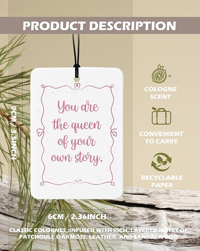 Coquette Pink Bow Disco Ball Cologne Car Air Freshener 4 Pcs, Chinoiserie Pink Floral Hanging Air Freshener for Cars Bathroom Dorm Books Decor, Cute Accessories Gifts for Women Girls