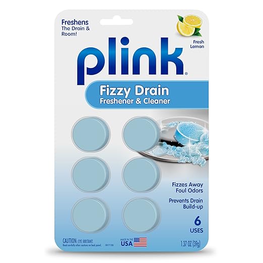 Plink PLM01B Garbage Disposal Freshener and Cleaner 4-Pack with Plink PDF01B Fizzy Drain Freshener and Cleaner Tabs