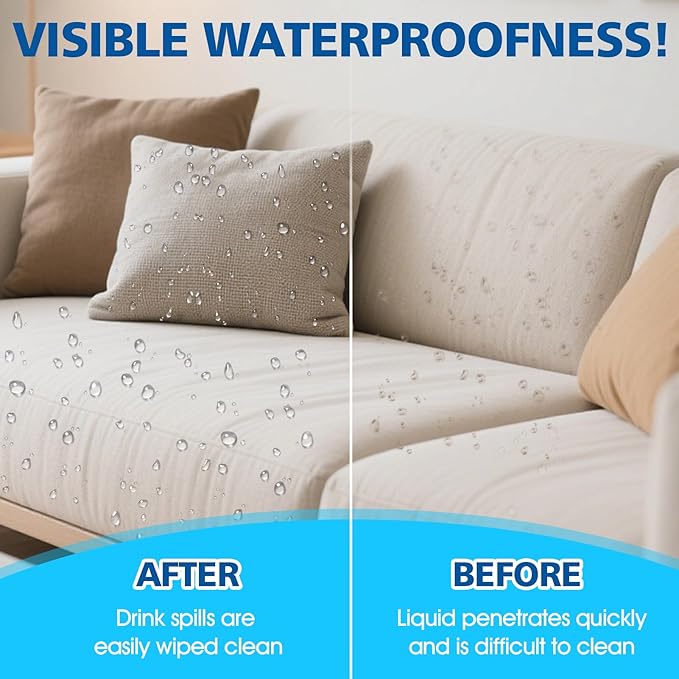 Fabric Waterproofing Spray, Water Repellent Spray for fabric Waterproof and Long-Lasting Protection Convenient and Practical for Sports Equipment Outdoor Clothing Shoes Home Textiles, 250ml