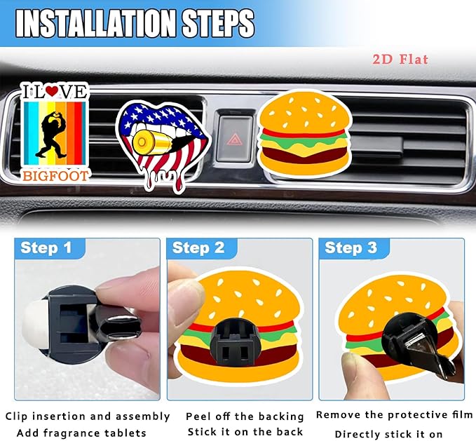 Cute Car Air Freshener Clips Dog Car Vent Clips Dog Cars Scents Cologne Air Conditioner Clip Auto Vent Interior Decoration Cars Accessories Dogs Gifts for Men Women,Friends