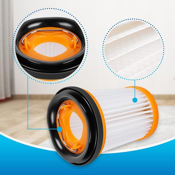 KEEPOW Wandvac Filter Replacement Compatible with Shark WANDVAC Handheld Vacuum WV201 WV200 WV205 WV220, Compare to Part # XHFWV200, 6 Pack