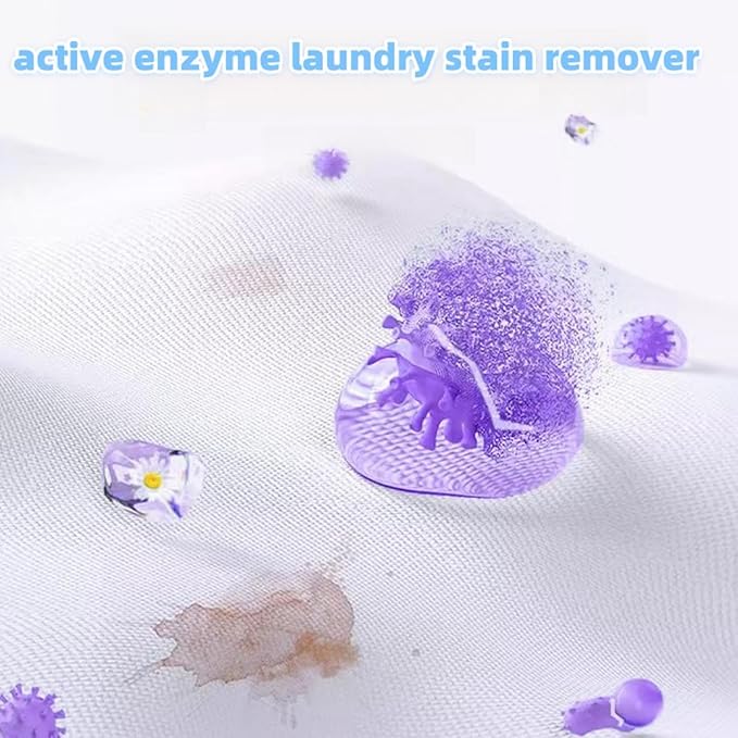 2024 New Active Enzyme Laundry Stain Remover, Enzyme Cleaner Clothing Stain Remover, Fast Remover, Widely Applicable for Enzyme Carpet Fabric Hats Pet Oil Red Wine Ink Armpit Stain Remover (A-2PCS)