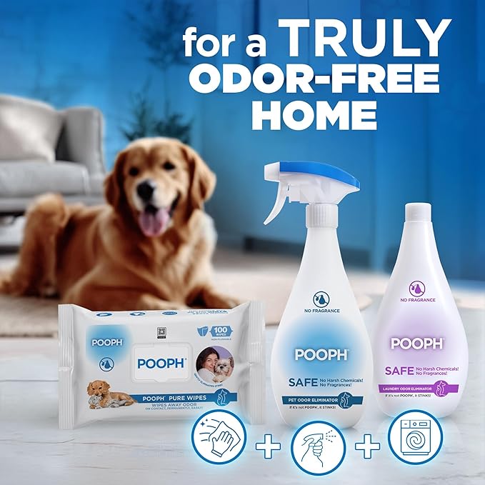 POOPH® Laundry – 32oz Bottle (16 Loads) – Eliminates The Toughest Odors in Washables in a ONE Wash –with NO FRAGRANCES.Just Add 2oz with Laundry Detergent – NO Harsh Chemicals, Safe for People & Pets
