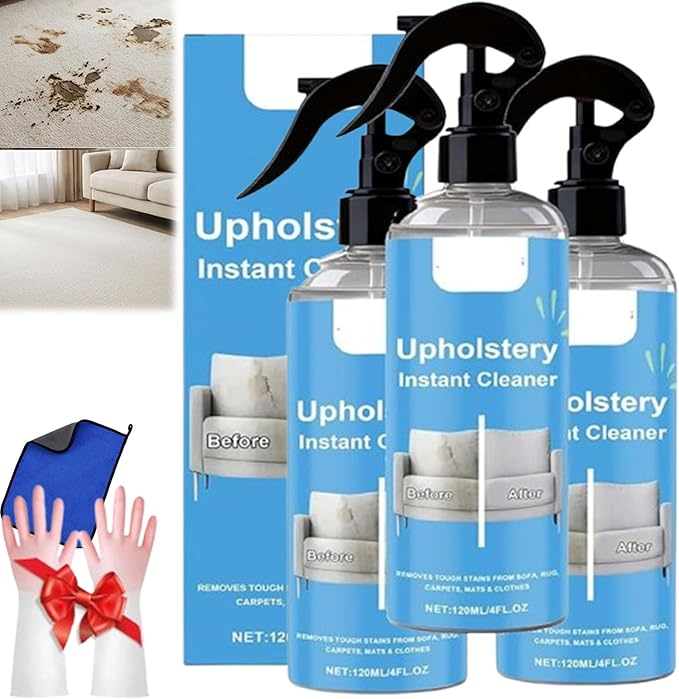 2026 Must-Have Upholstery Cleaner, Pro Formula Erases Tough Stains, Leaves Everything Fresh like New, Fabric Cleaner, For Clothing, Sofas, And Other Fabrics (3PCS)