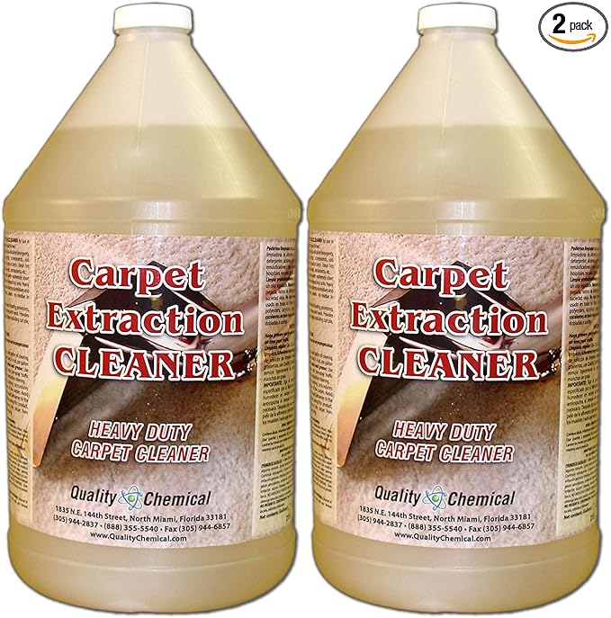 Quality Chemical Commercial Carpet Extraction Cleaner and Shampoo. Heavy-duty carpet cleaner for use in all extraction type machines.-2 gallon case