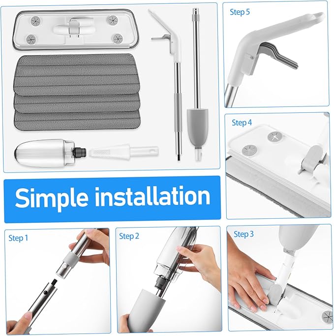 Microfiber Spray Mop Washable Pads Wet Dry Floor Mop for Hardwood Tile Laminate Floors Water Tank Rotatable Head Easy Replacement