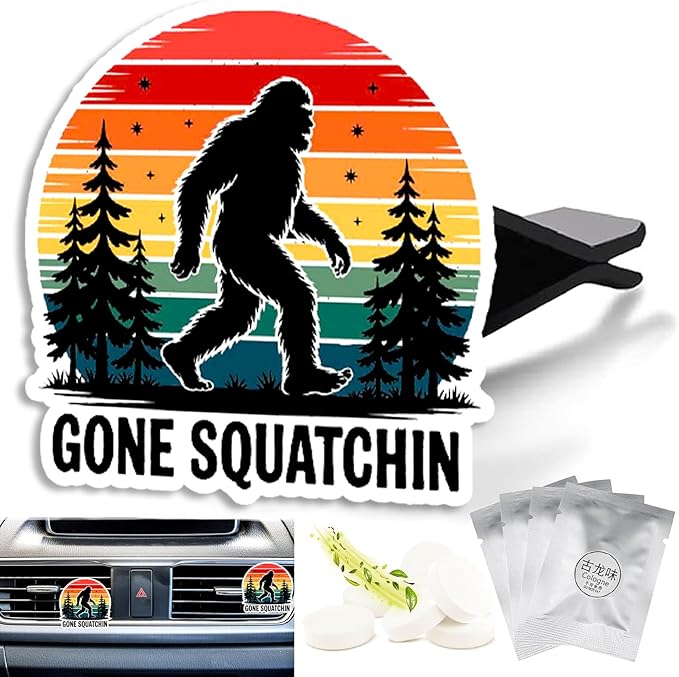 Cute Car Air Freshener Clips Bigfoot Car Vent Clips Sasquatch Cars Scents Cologne Air Conditioner Clip Auto Vent Interior Decoration Cars Accessories Bigfoots Gifts for Men Women,Friends