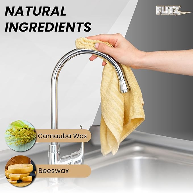 Flitz Faucet Wax Plus - 7.6oz Bottle of USA-Made, Water-Based Faucet Cleaner & Polisher for Water Stains, Fingerprints, & More - Metal Wax for Bronze, Nickel, Chrome, Brass - Granite Polish (6 Pack)